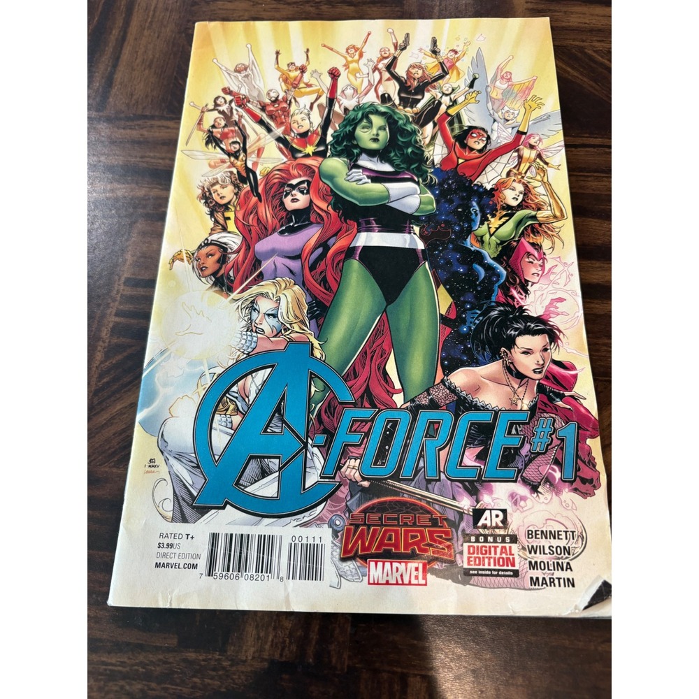 A-Force #1 Marvel Comics 2015 Secret Wars She-Hulk Captain Marvel Bennett Wilson